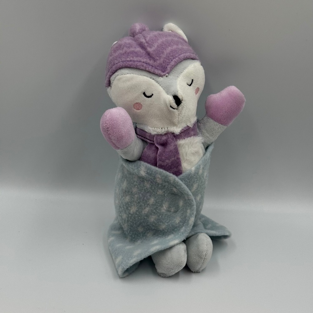 Target Fireside Pals Fox Winter Swaddle Blanket Lovey RMS International 8"